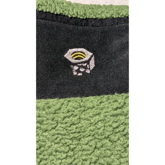 Mountain Hardwear Monkey Fleece Jacket Women’s M Green High Loft Stretch Panels - Picture 12 of 13